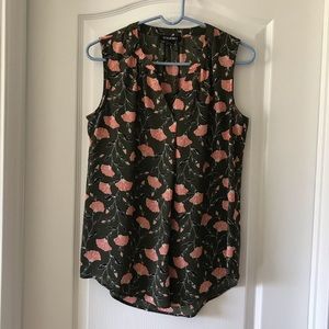 Roz&Ali sleeveless neck tunic, Small